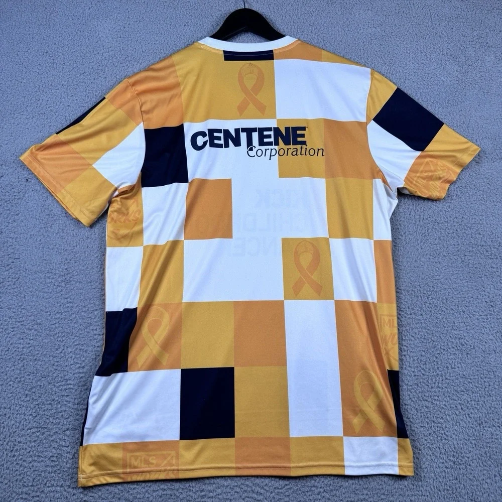 Charlotte FC Soccer Jersey XL Adidas 2022 MLS Kick Childhood Cancer Pre Match